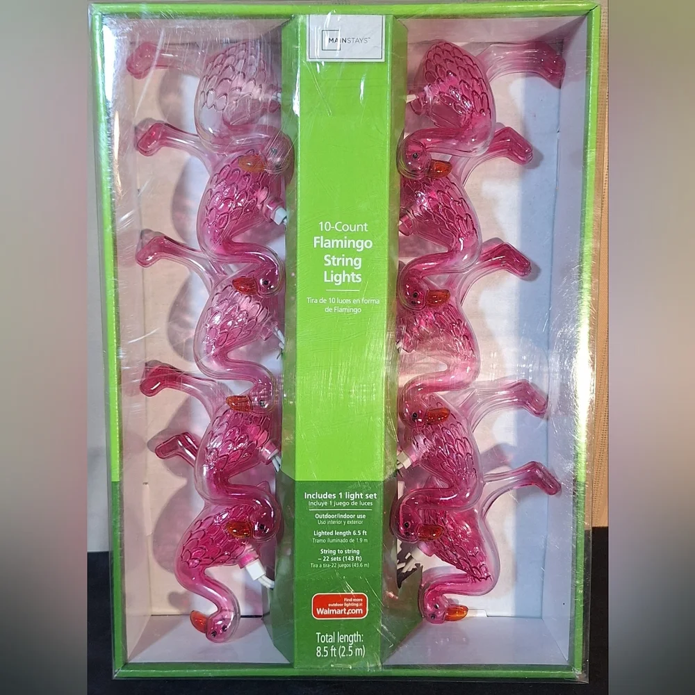 MAINSTAYS Pink Flamingo String Lights